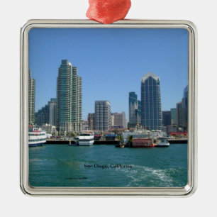 San Diego, Kalifornien Skyline Silbernes Ornament