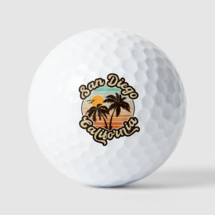 San Diego Kalifornien Sonnenuntergang Palmbaum Sou Golfball