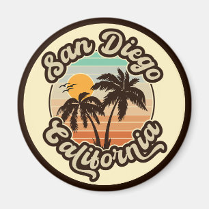 San Diego Kalifornien Sonnenuntergang Palmbaum Sou Magnet