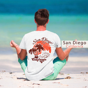 San Diego Kalifornien Sonnenuntergang Palmbaum Sou T-Shirt