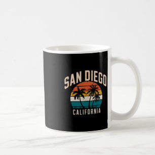 San Diego Kalifornien Sonnenuntergang Palmen Vinta Kaffeetasse
