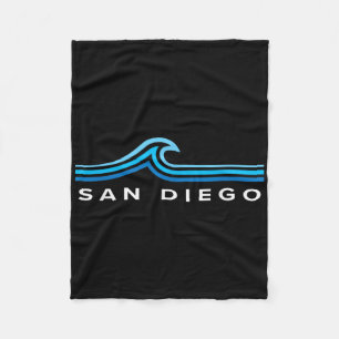 San Diego Kalifornien Souvenir Wellen Vintage Herr Fleecedecke