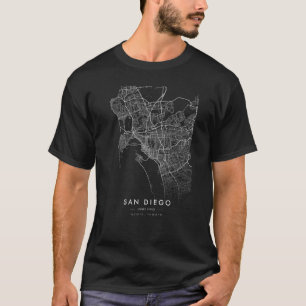 San Diego Kalifornien Stadt Koordinaten Skyline St T-Shirt