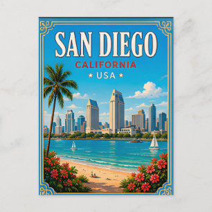 🌊 San Diego Kalifornien Strandurlaub Erinnerung Postkarte