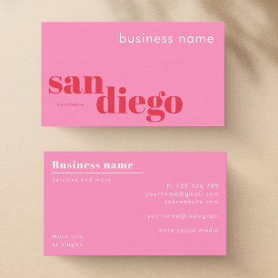 San Diego Kalifornien Unternehmen Shop Visitenkart Visitenkarte