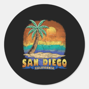 San Diego Kalifornien Vintage abgenutzt Souvenir Runder Aufkleber