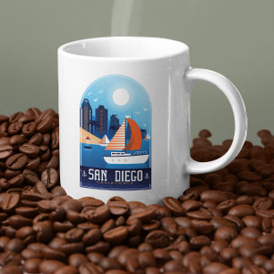 San Diego Kalifornien Vintage Reise Kaffeetasse
