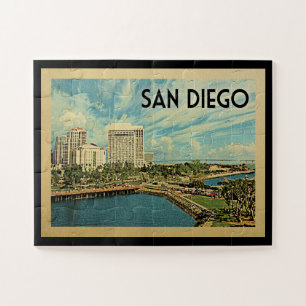 San Diego Kalifornien Vintage-Reise Puzzle