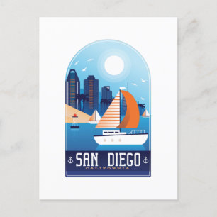 San Diego Kalifornien Vintage-Reisepostkarte Postkarte
