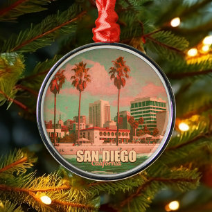 San Diego Kalifornien Vintage-Souvenirs 1950er Jah Ornament Aus Metall