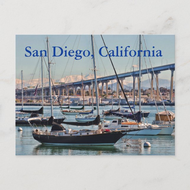 San Diego, kalifornische Postkarte (Vorderseite)
