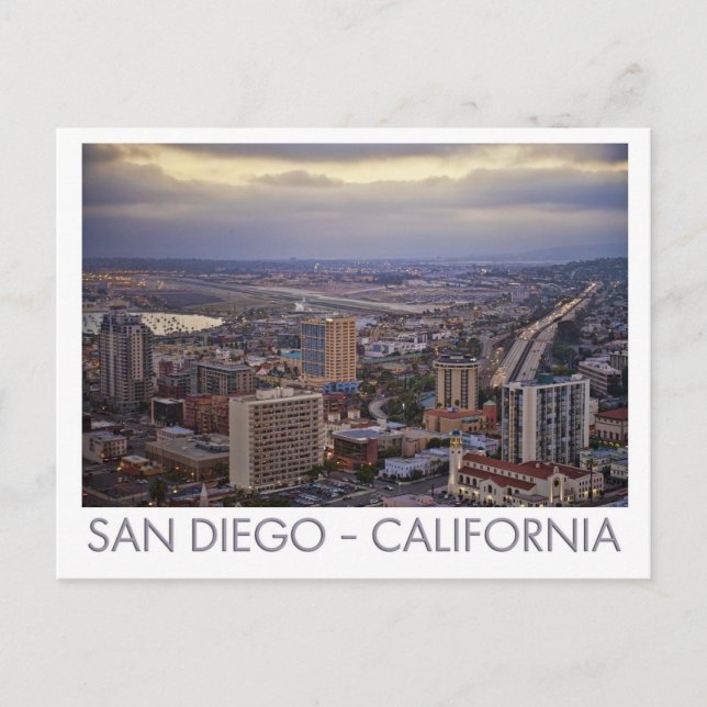San Diego, kalifornische Postkarte (Vorderseite)