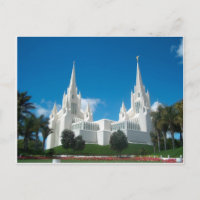 San Diego LDS Tempel Postcard