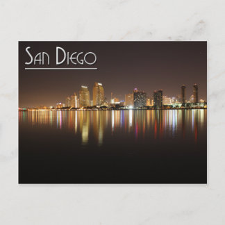 San Diego nachts Postkarte