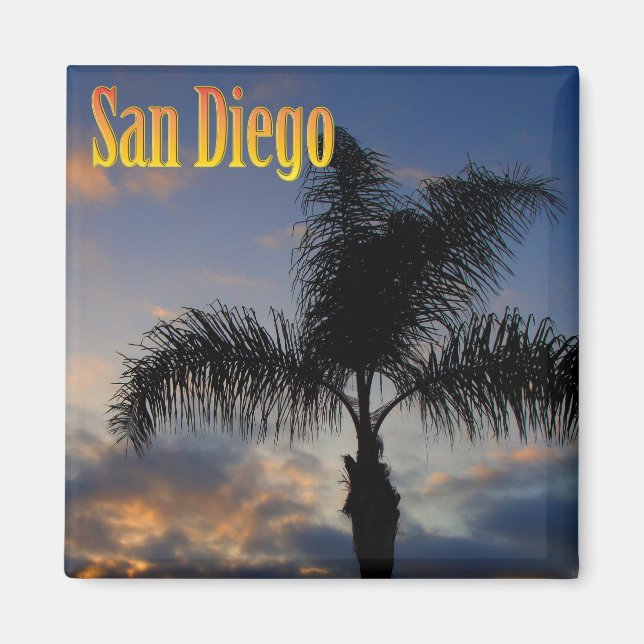 San Diego Palm Tree Magnet (Vorne)