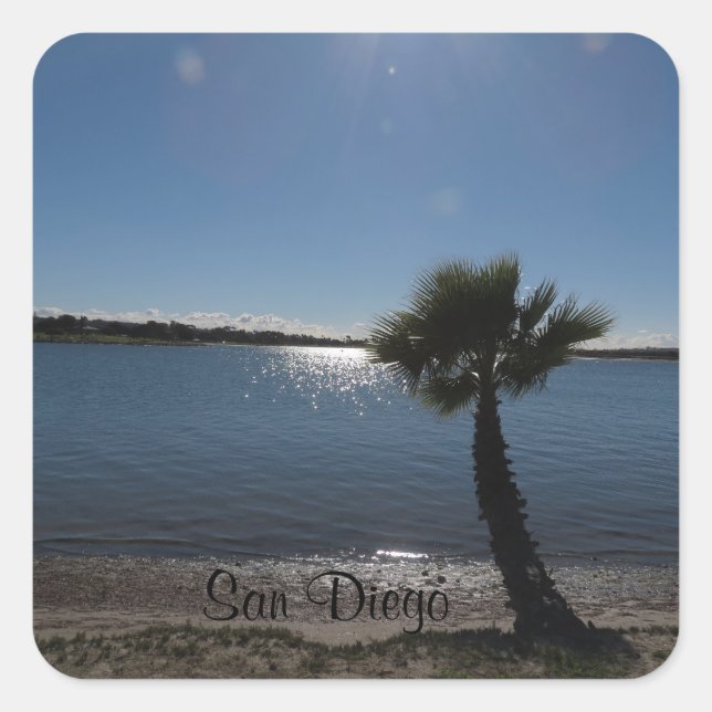 San Diego Palm Tree Sticker (Vorderseite)