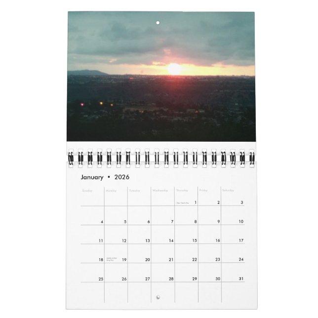 San Diego perfekter Sonnenuntergangkalender Kalender (Jan 2026)