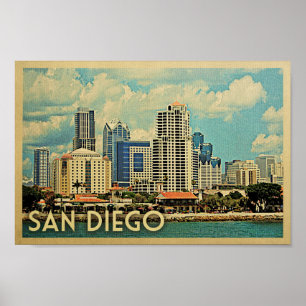 San Diego Poster Vintage Travel Poster