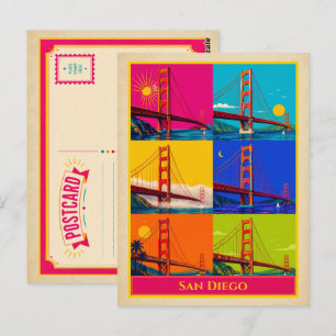San Diego Postkarte Kalifornien Golden Gate Bridge
