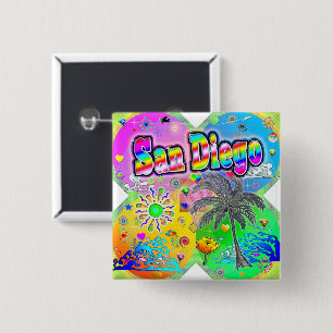 San Diego Quadro Seasons Button