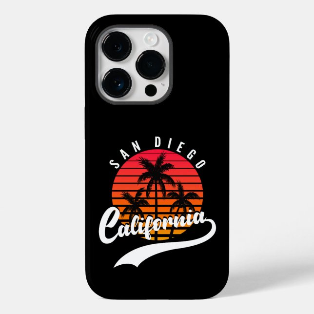 San Diego Retro Case-Mate iPhone 14 Pro Fall Hülle (Rückseite)