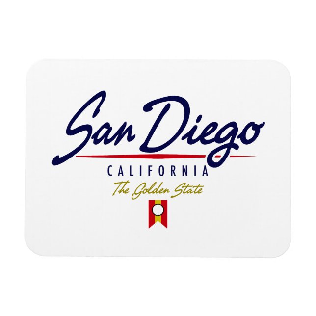 San Diego Script Magnet (Horizontal)