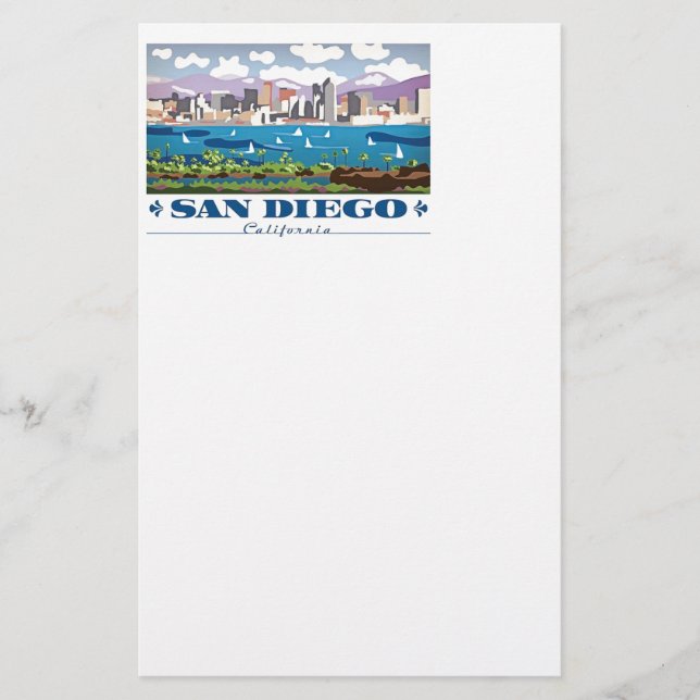 San Diego Skyline Briefpapier (Vorderseite)