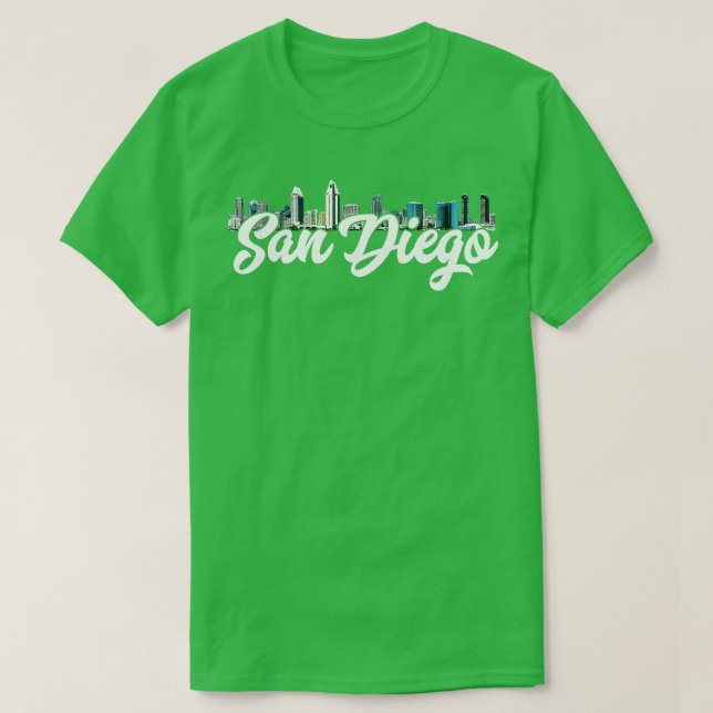 San Diego Skyline California Beach SD La Jolla Oce T-Shirt (Design vorne)