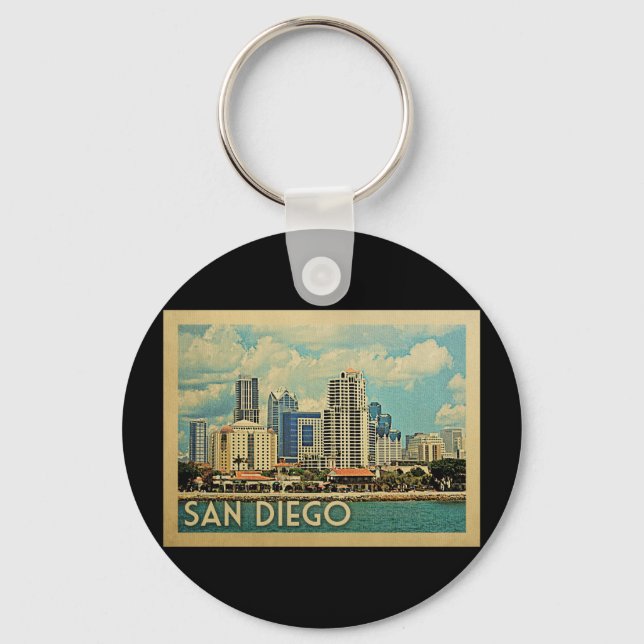 San Diego Skyline California Schlüsselanhänger (Vorderseite)