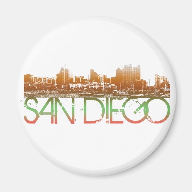 San Diego Skyline Design Magnet (Vorne)