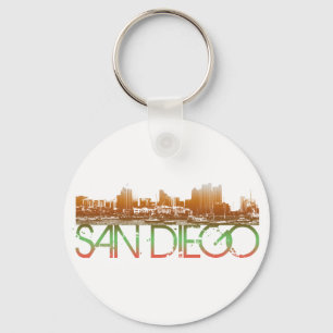 San Diego Skyline Design Schlüsselanhänger