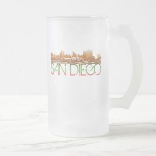 San Diego Skyline-Entwurf Mattglas Bierglas