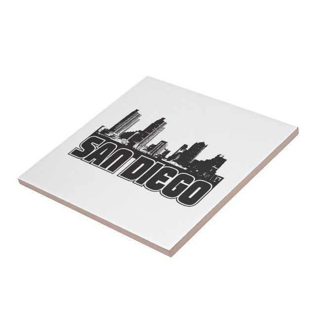 San Diego Skyline Fliese (Seite)