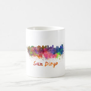 San Diego skyline im Watercolor Tasse