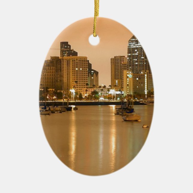San Diego Skyline Keramik Ornament (Vorne)