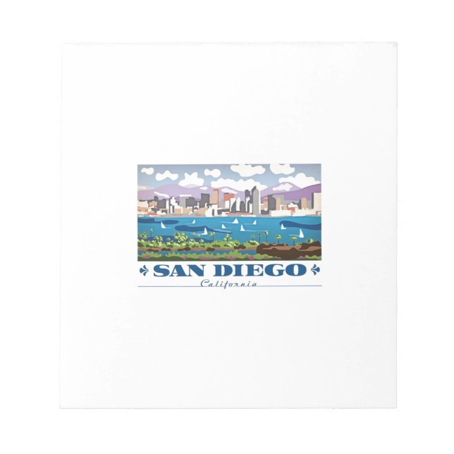San Diego Skyline Notizblock (Vorderseite)