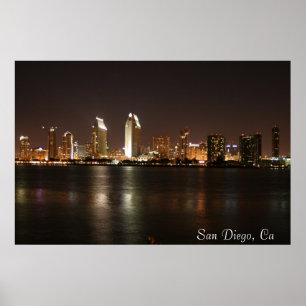 San Diego Skyline Poster