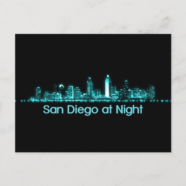 San Diego Skyline Postkarte (Vorderseite)