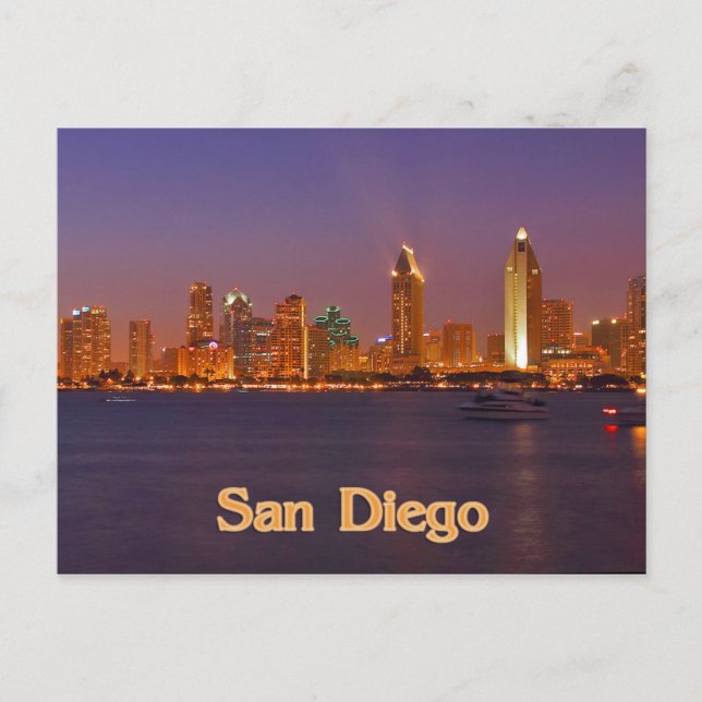 San Diego Skyline Postkarte (Vorderseite)