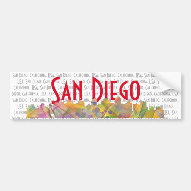 SAN DIEGO SKYLINE WB1 - AUTOAUFKLEBER (Vorne)