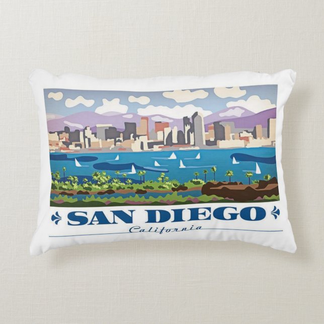 San Diego Skyline Zierkissen (Vorderseite)