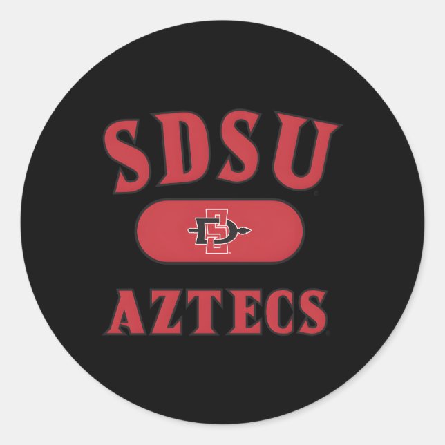 San Diego Staat Aztecs Varsity Runder Aufkleber (Vorderseite)
