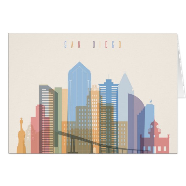 San Diego Stadt-Skyline (Vorderseite (Horizontal))