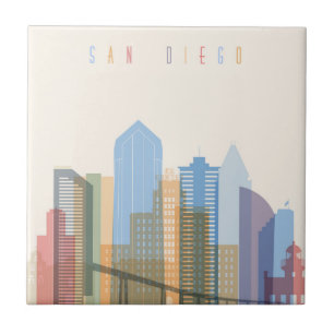 San Diego Stadt-Skyline Fliese