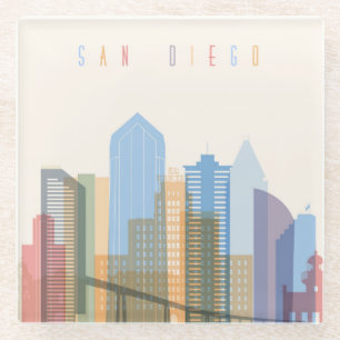 San Diego Stadt-Skyline Glasuntersetzer