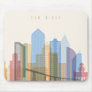 San Diego Stadt-Skyline Mousepad