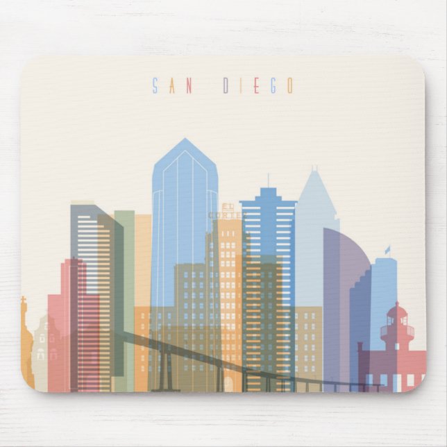San Diego Stadt-Skyline Mousepad (Vorne)