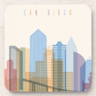 San Diego Stadt-Skyline Untersetzer