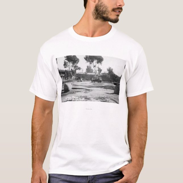San Diego, Stadtpiazza-Ansicht-Fotografie CAs alte T-Shirt (Vorderseite)