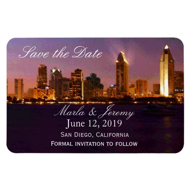 San Diego-Stil Save the Date Magnet (Horizontal)